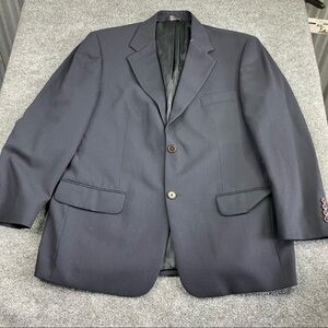 Claiborne Mens 44s Sport Coat Blazer blue Italian Woven Fabric